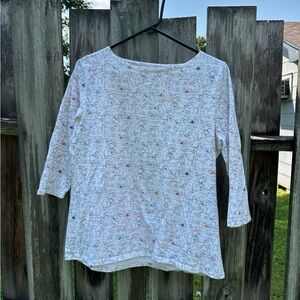 Talbots Cat Print Shirt